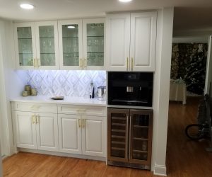 White cabinets and drawers