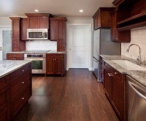 Wood cabinets and drawers