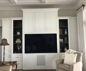 White cabinets and drawers