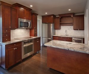 Wood cabinets and drawers