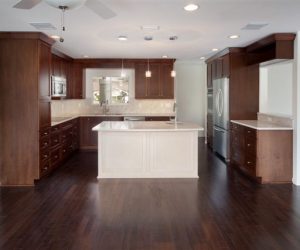 Wood cabinets and drawers