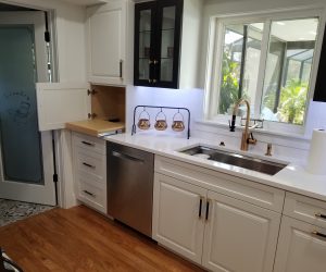 White cabinets