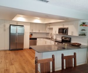 White cabinets