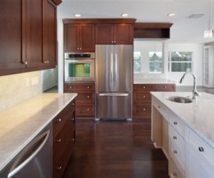 Wood cabinets and drawers