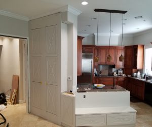 White cabinets and drawers