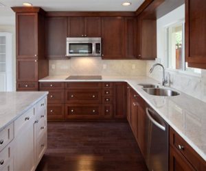 Wood cabinets and drawers