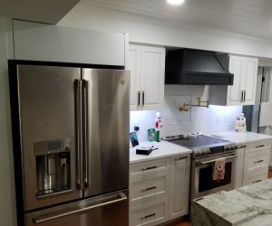 White cabinets and drawers