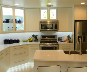 White cabinets and drawers